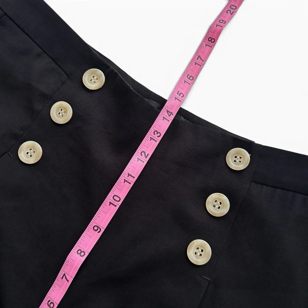 Ann Taylor Women's Size 12 Black High Rise Wide Leg Full Length Sailor Pants NWT
